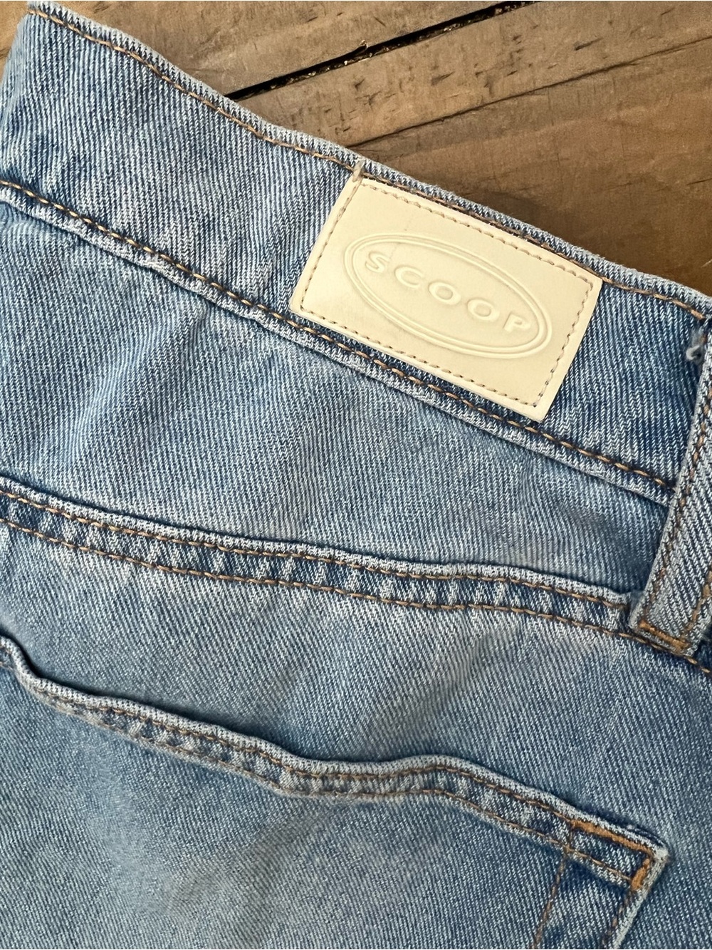 Wide Leg Pearl Light Wash Jeans - Picture 3 of 5